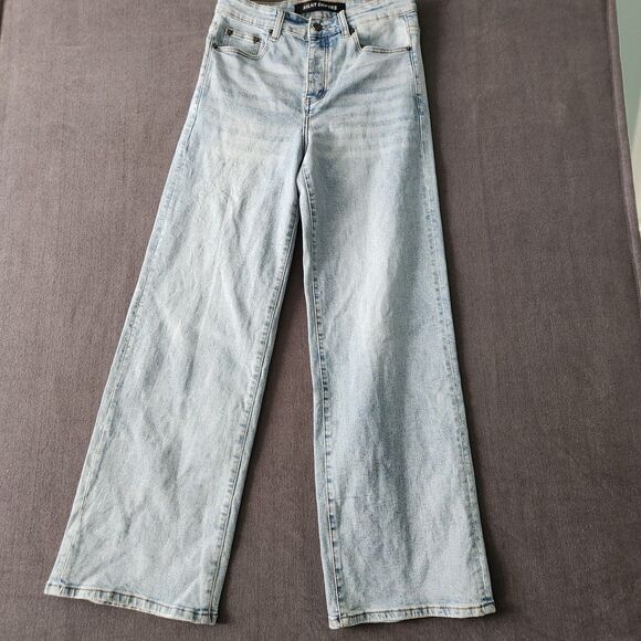 SILNT CHPTRS Jeans Womens Size 30 High Rise Baggy Wide Leg Blue - Picture 1 of 11
